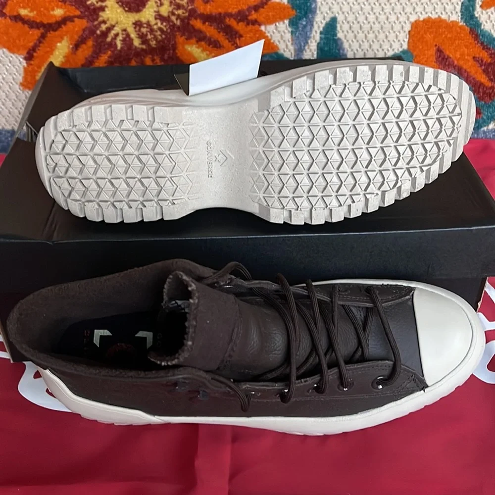 Converse A00911C CTAS LUGGED 2.0 CC HI VELVET BROWN/PAPYRUS/WHITE WMNS Platforms